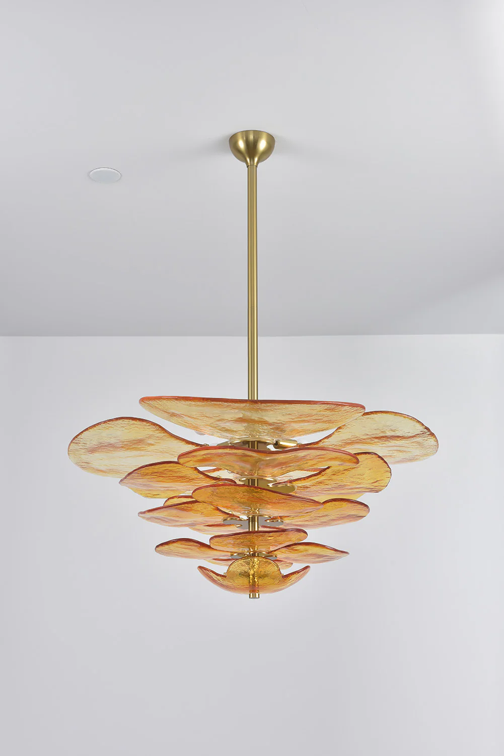 Amber Glass Chandelier - Image 4