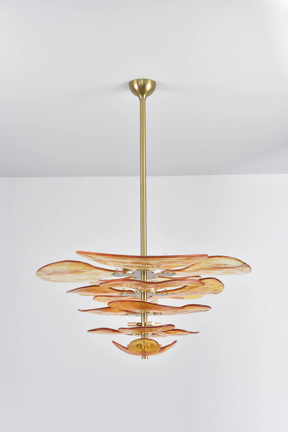Amber Glass Chandelier - Image 5