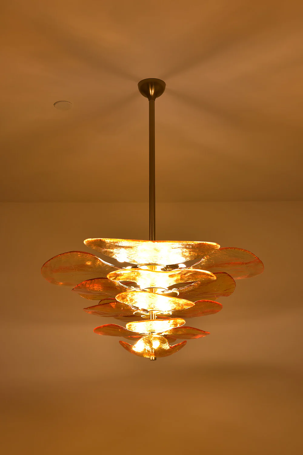 Amber Glass Chandelier - Image 6