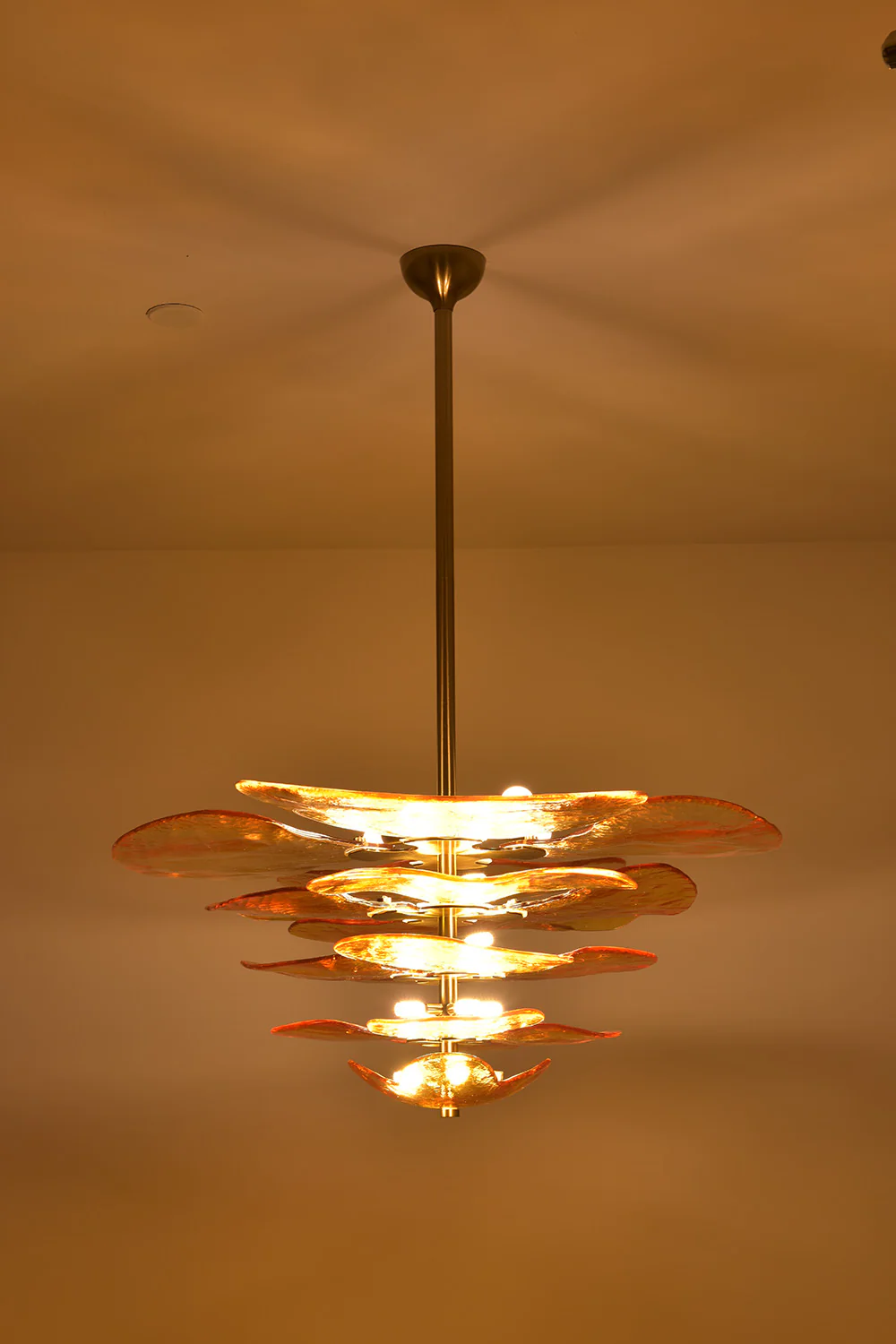 Amber Glass Chandelier - Image 7
