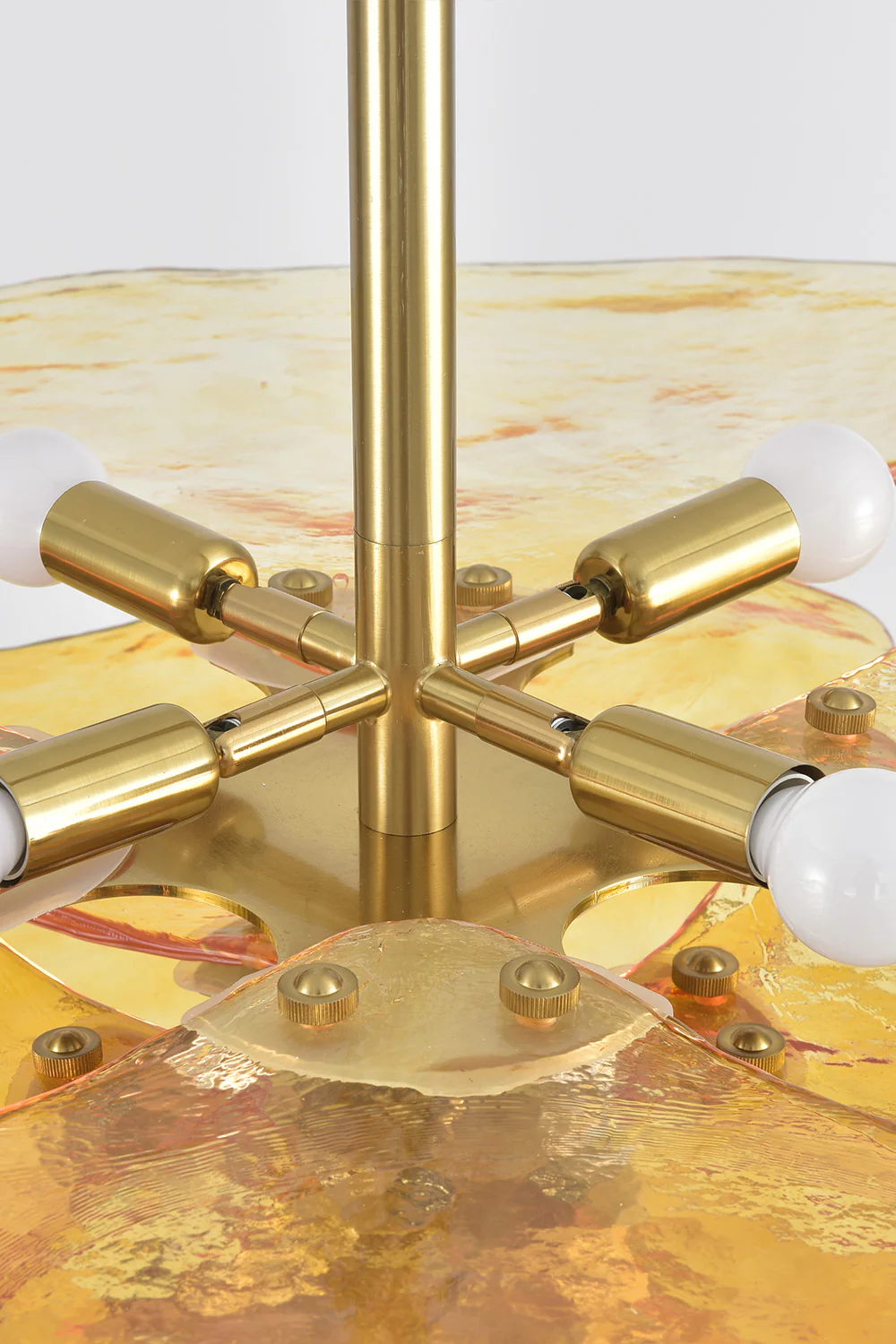 Amber Glass Chandelier - Image 9