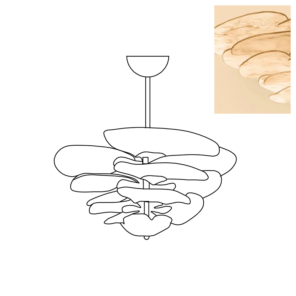 Champagne Glass Chandelier - Image 2