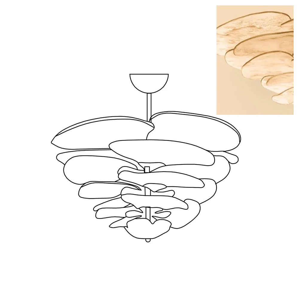 Champagne Glass Chandelier - Image 3