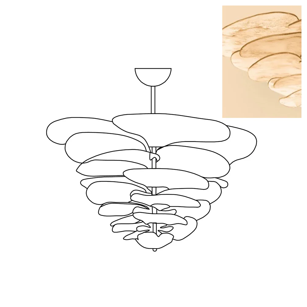Champagne Glass Chandelier - Image 4