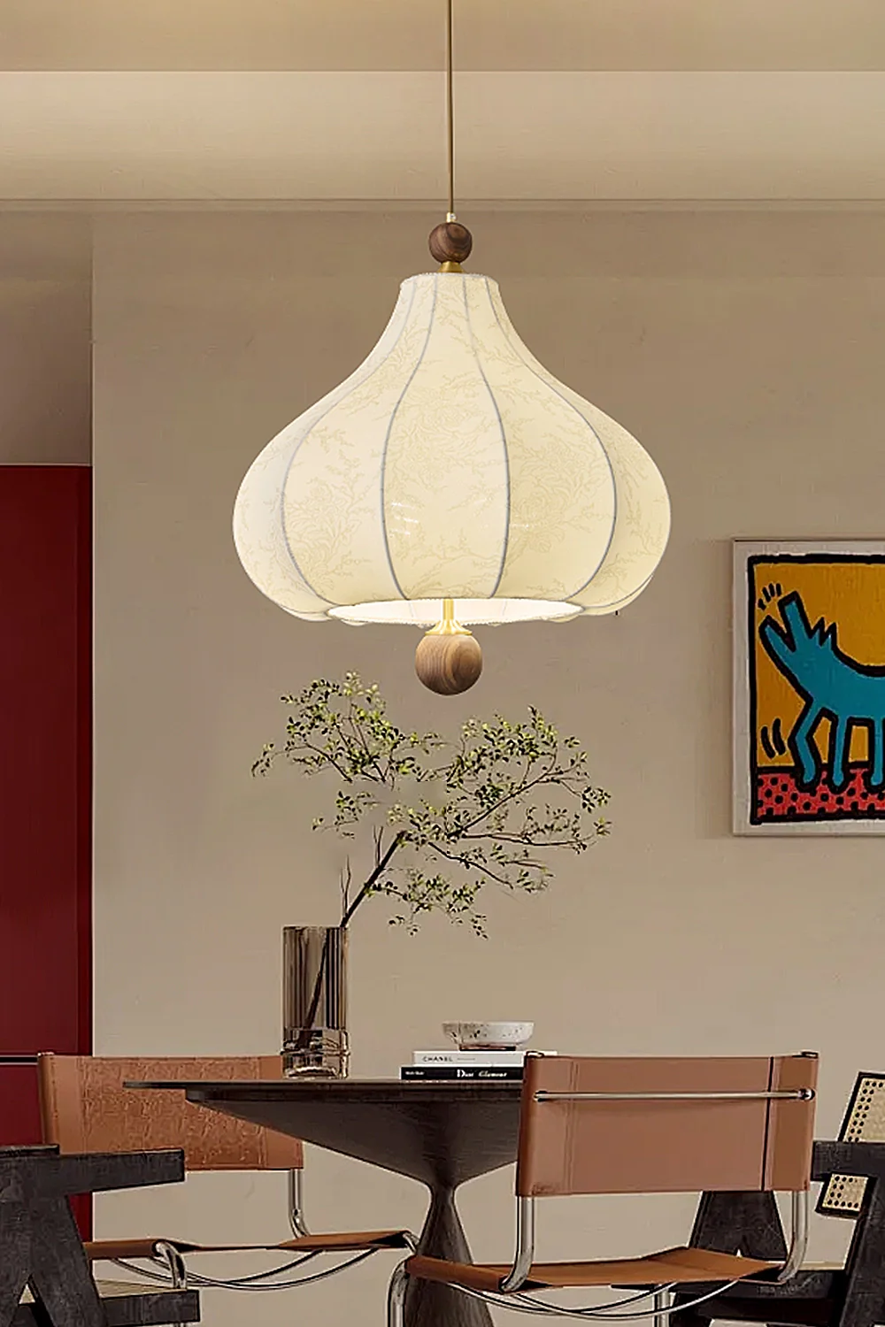 Chestnut Fabric Pendant Lamp - Image 2