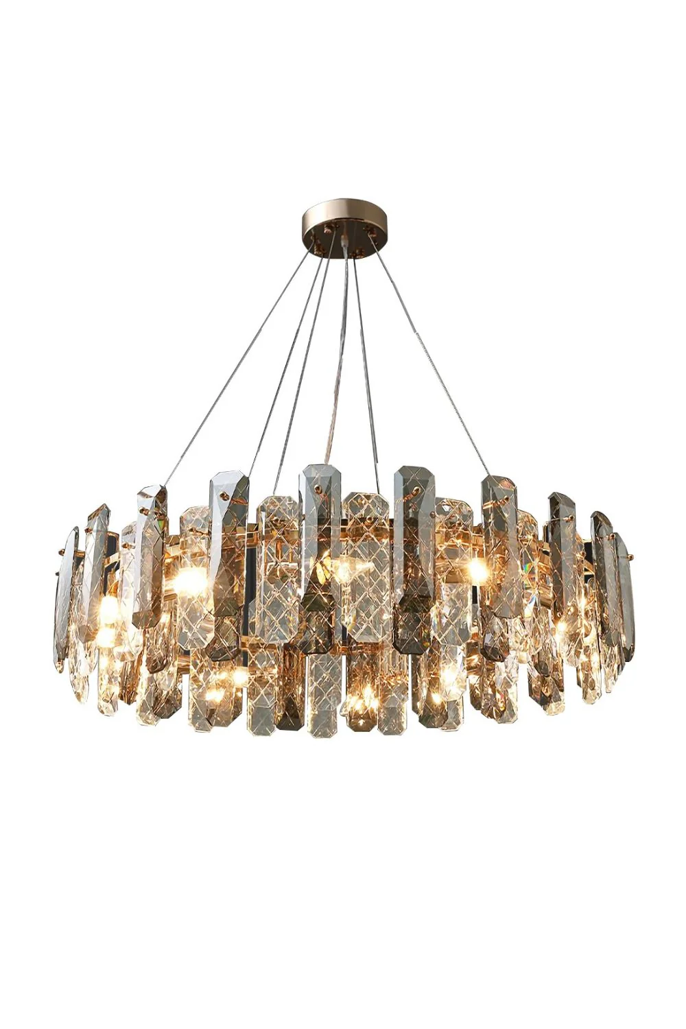 Clear Crystal Drum Chandelier - Image 25
