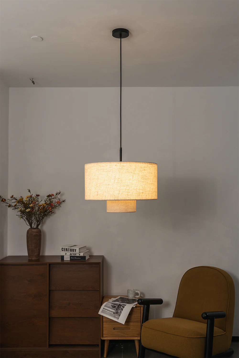 Concentric Veil Fabric Pendant Light - Image 8