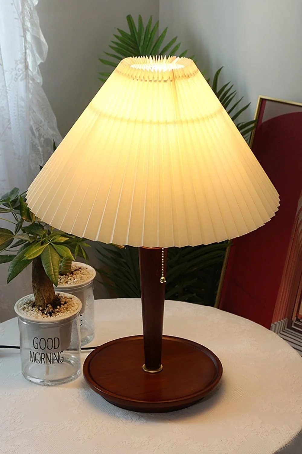 Cone Pleated Fabric Table Lamp - Image 16