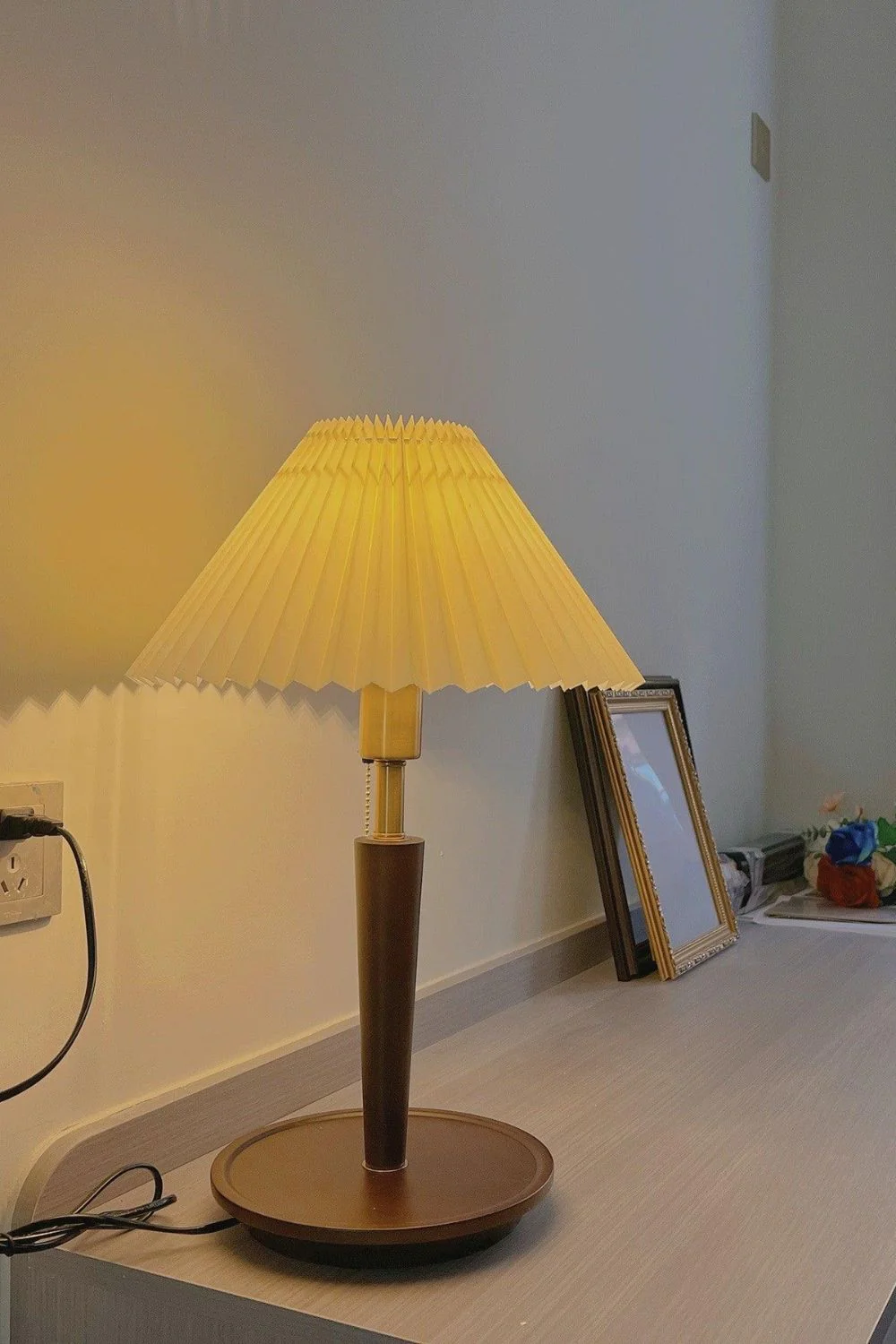 Cone Pleated Fabric Table Lamp - Image 19