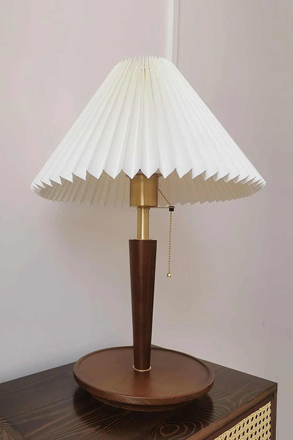 Cone Pleated Fabric Table Lamp - Image 5