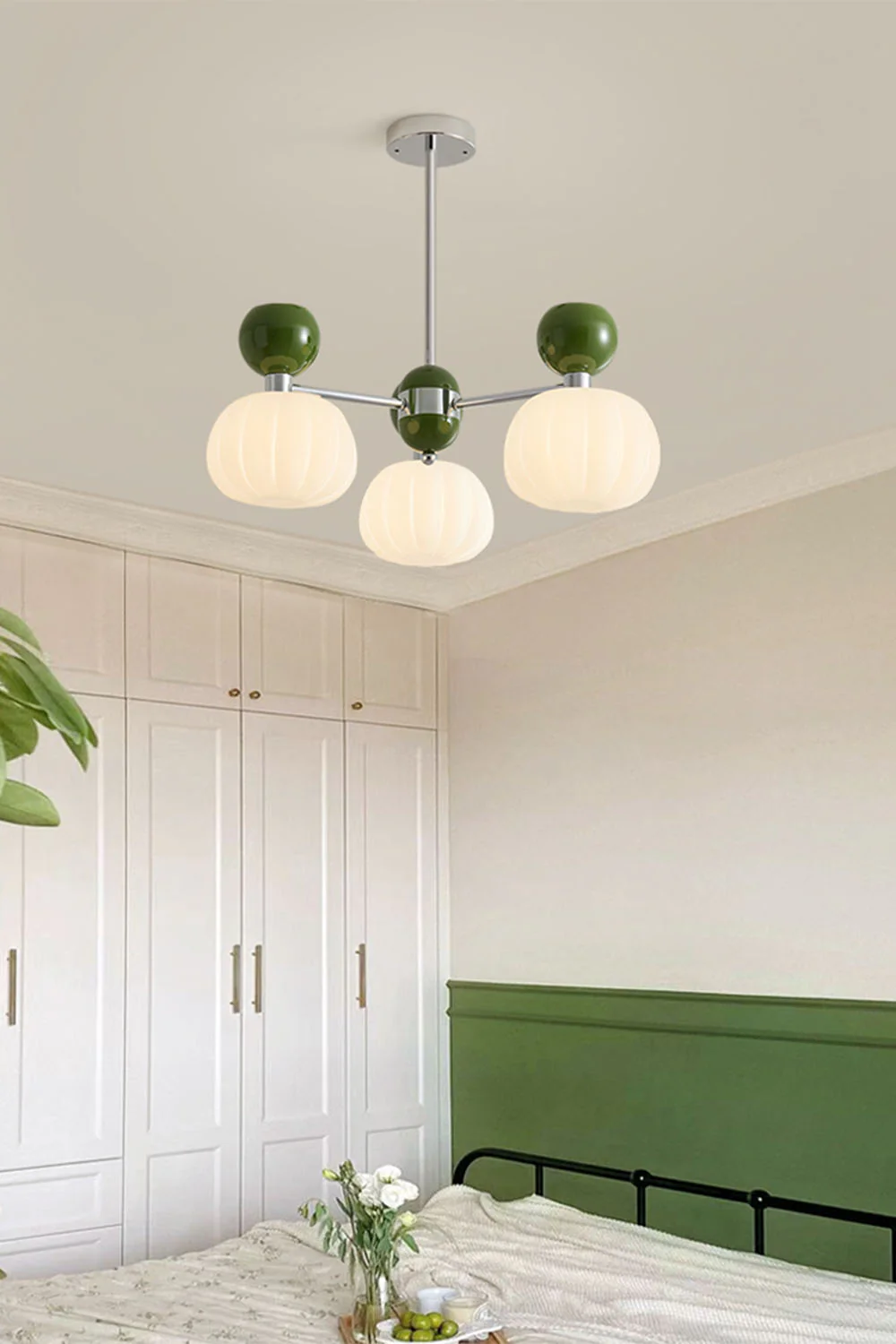Cream Pumpkin Chandelier - Image 11
