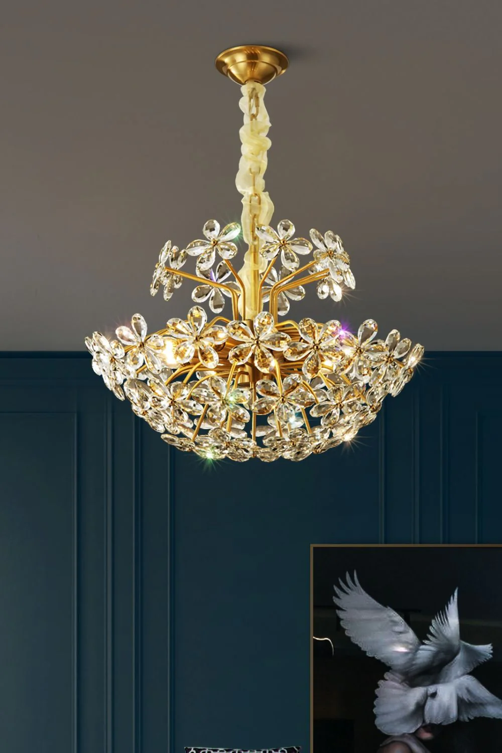 Crystal Flower Chandelier - Image 10