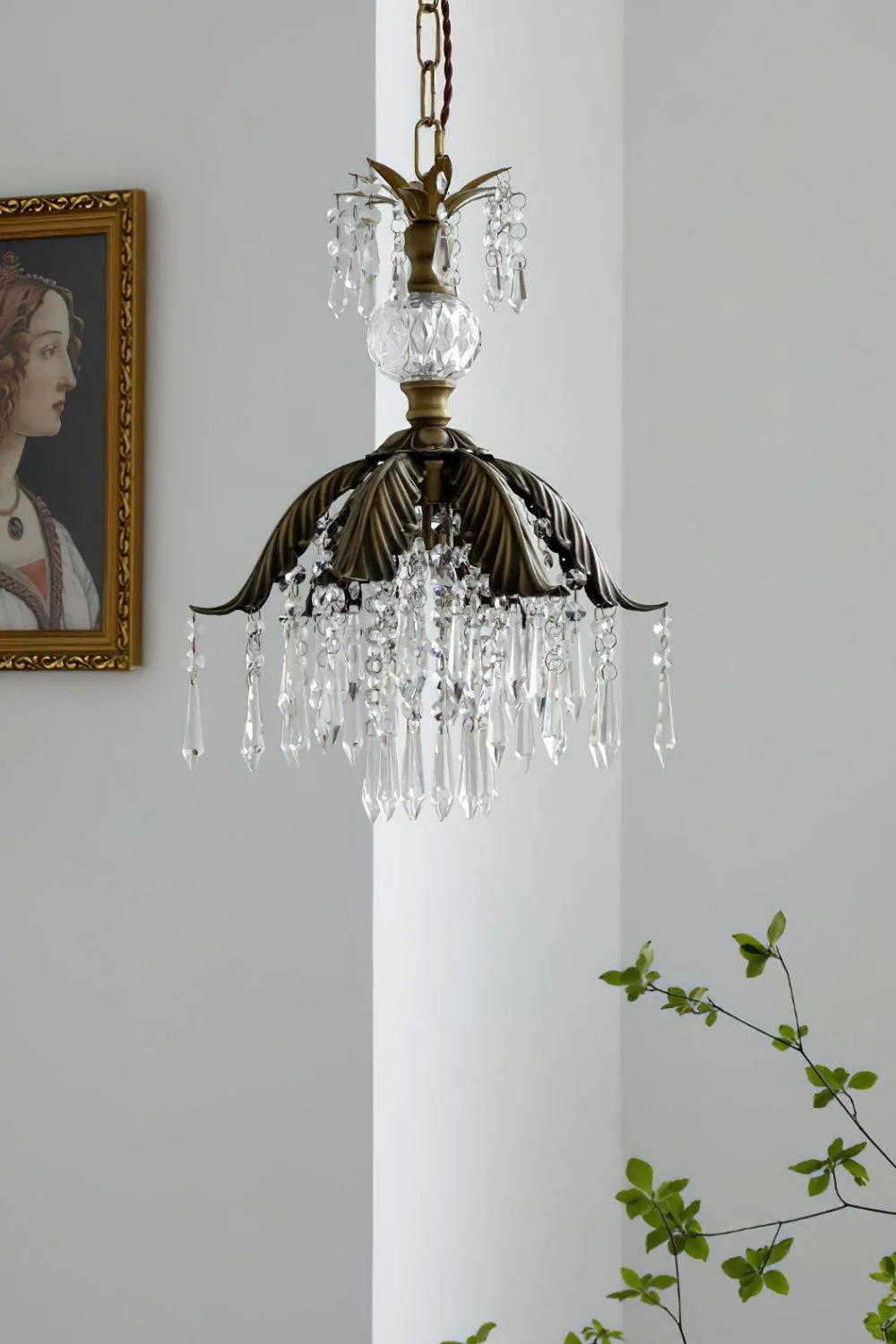Crystal Palm Leaf Pendant Light - Image 12