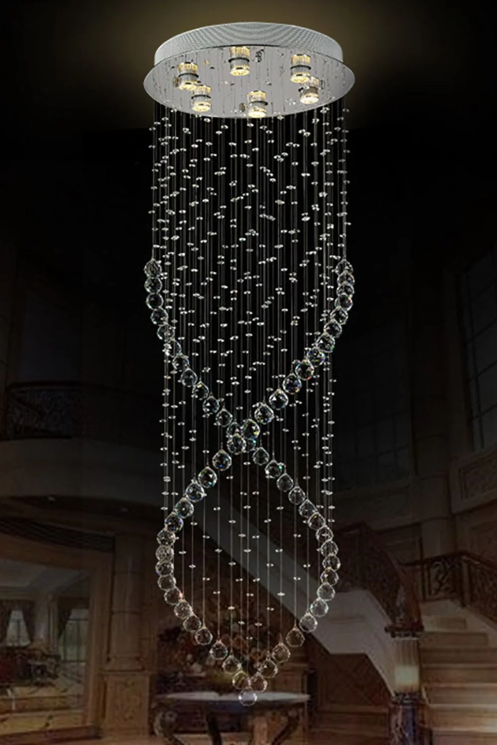 Crystal Swirl Chandelier - Image 10