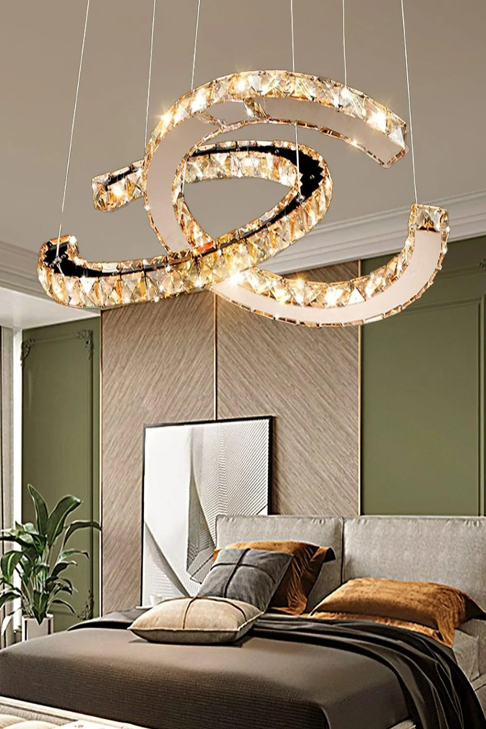 Crystal with Double C Chandelier - Image 3
