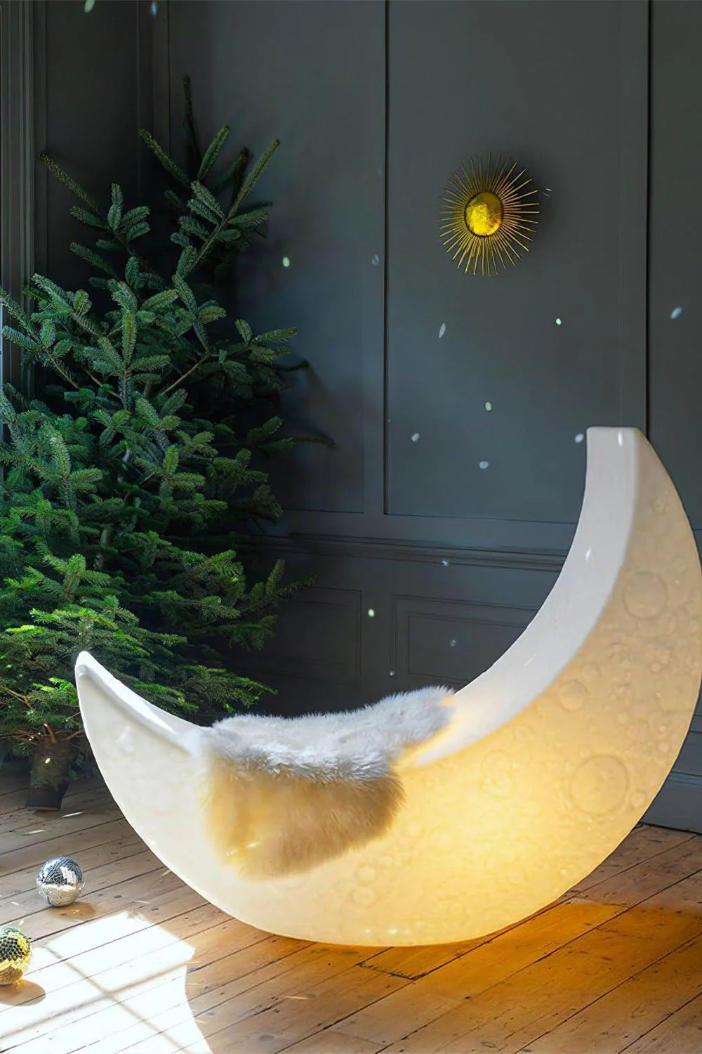 Curved Moon Floor Lamp - Image 4