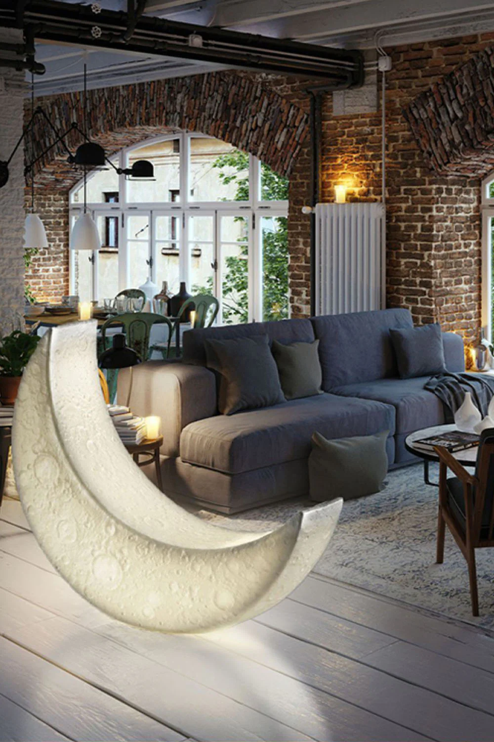 Curved Moon Floor Lamp - Image 8