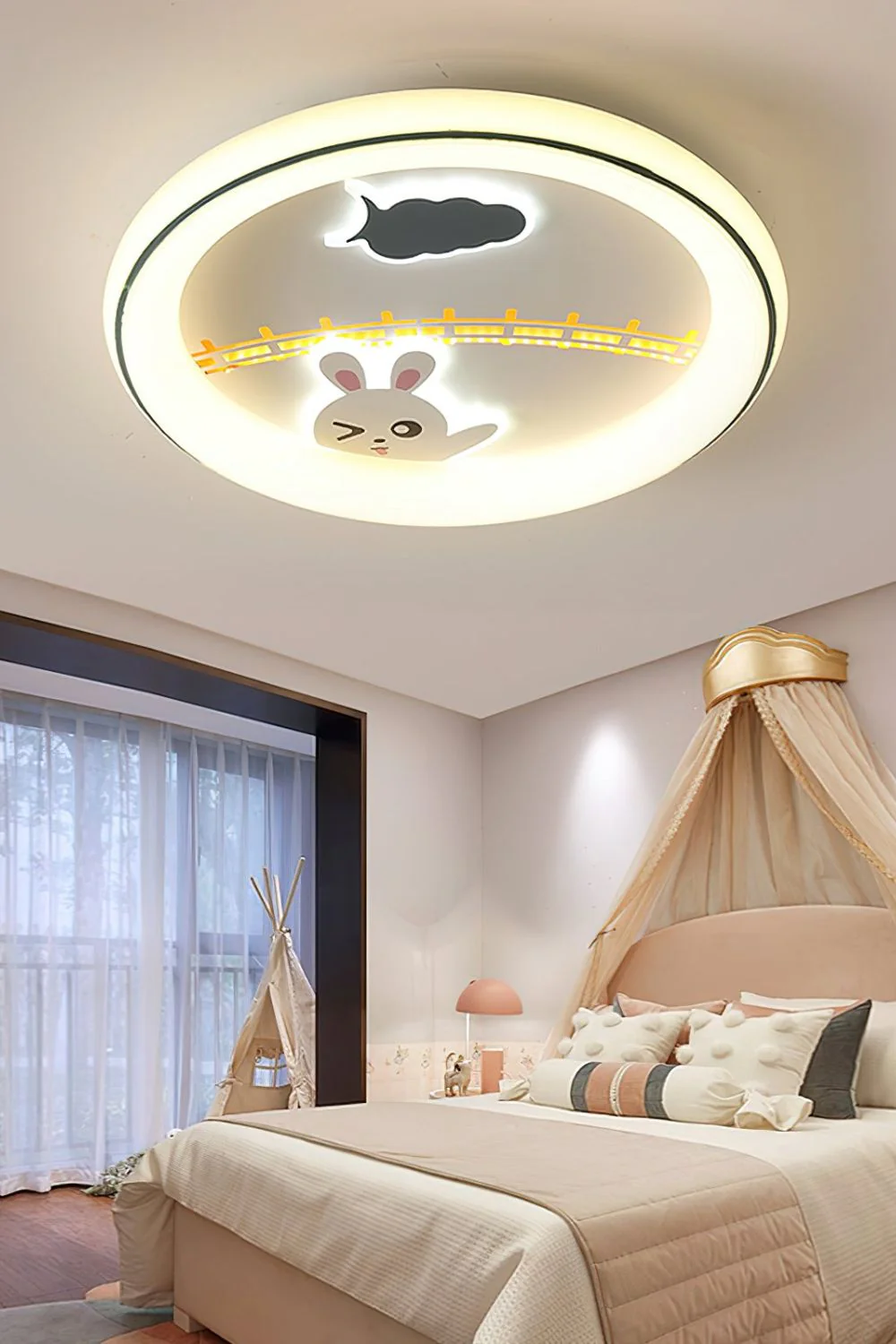 Cute Cartoon White Ceiling Lamp - Image 10