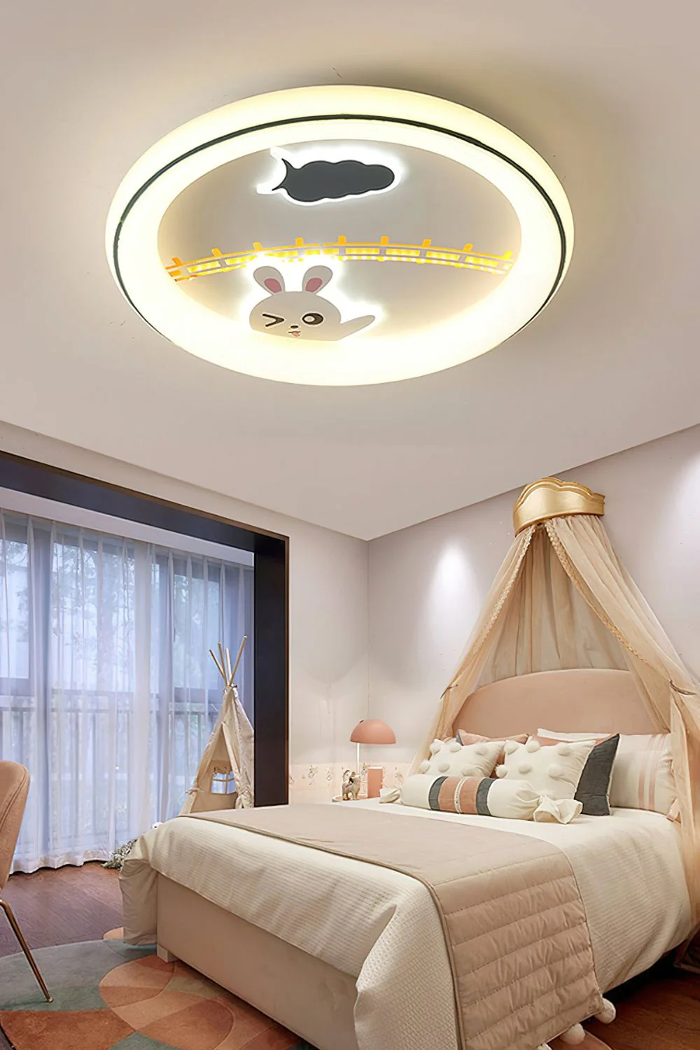 Cute Cartoon White Ceiling Lamp - Image 2