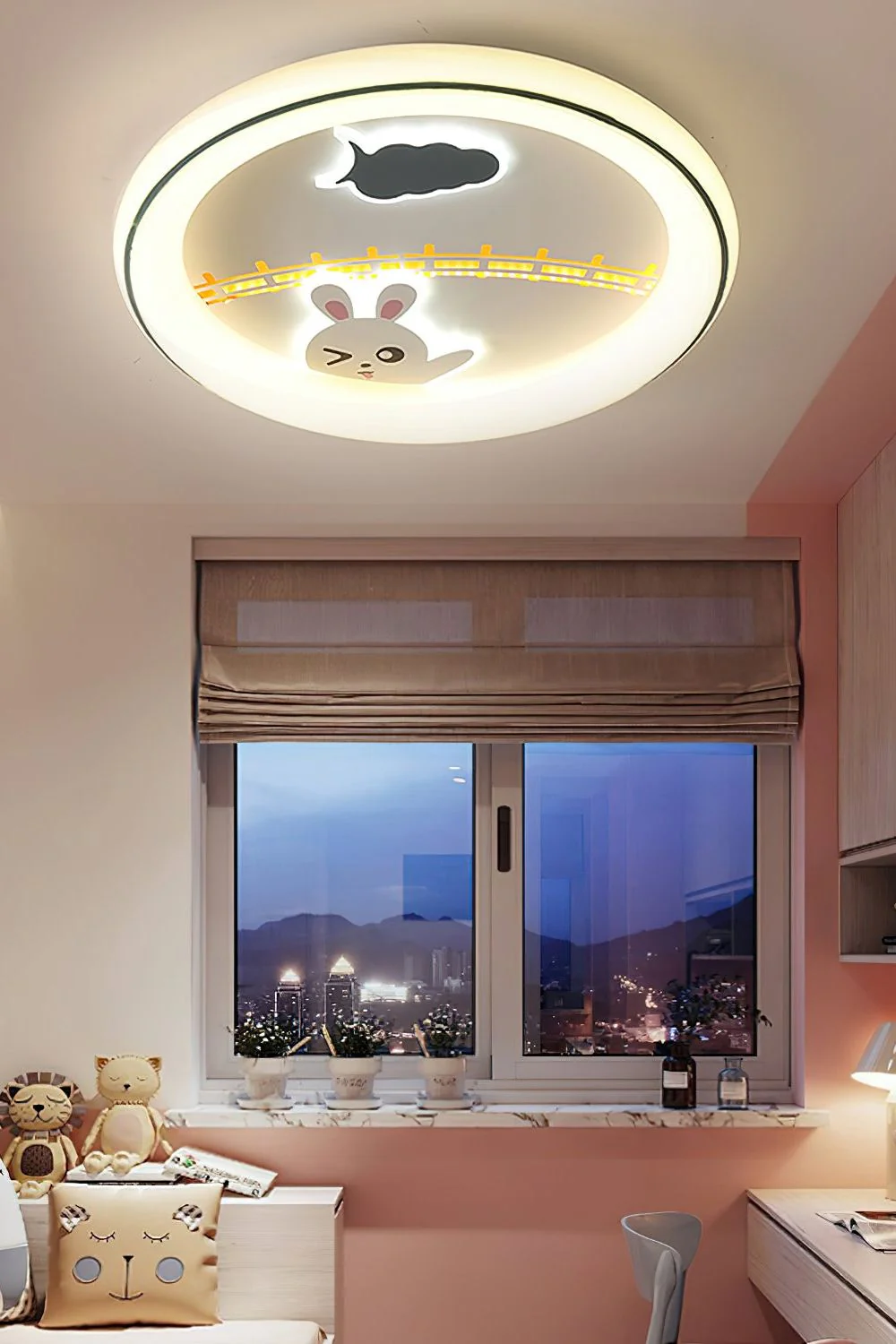 Cute Cartoon White Ceiling Lamp - Image 3