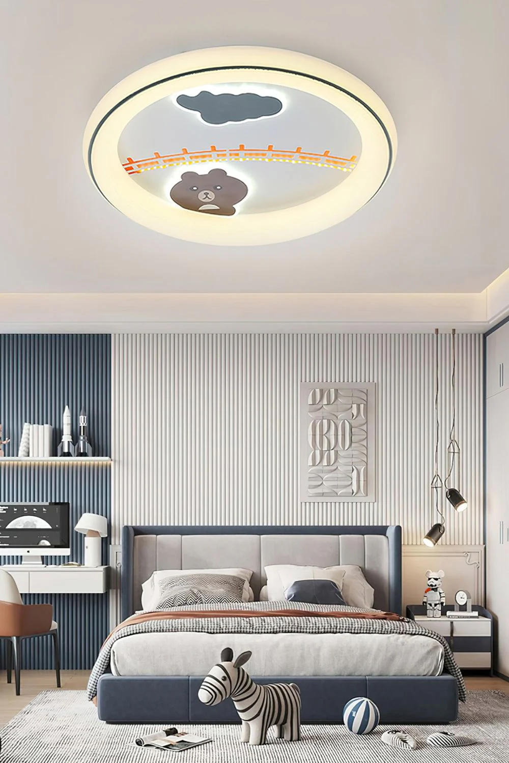 Cute Cartoon White Ceiling Lamp - Image 4