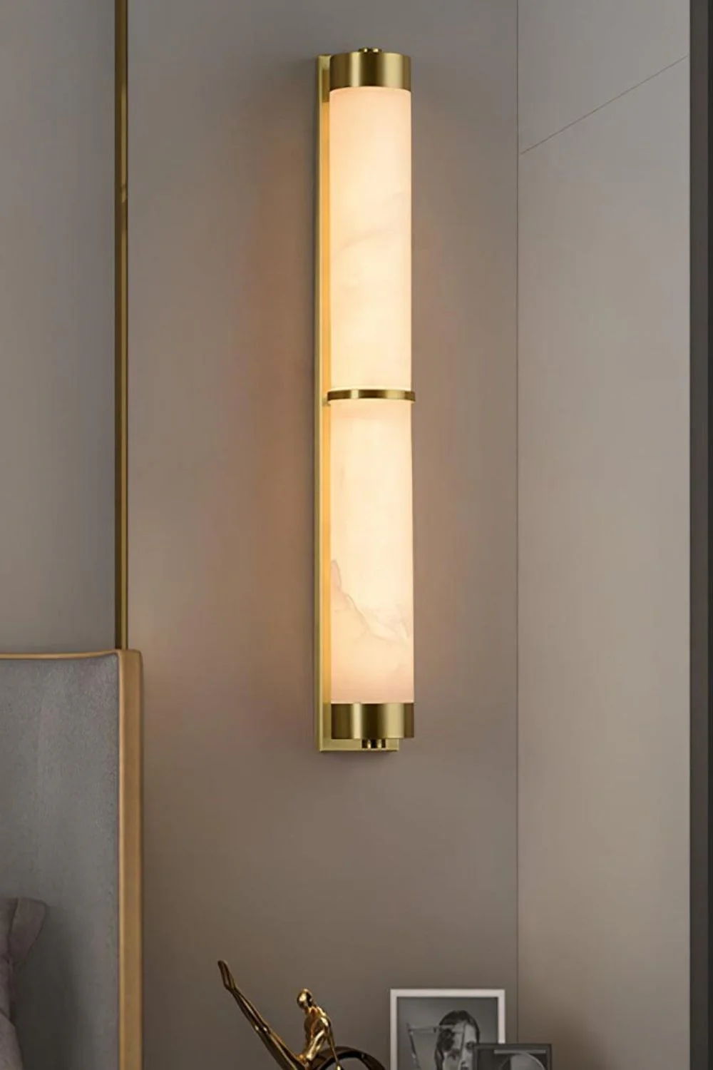 Cylindra Alabaster Brass Wall Light - Image 24