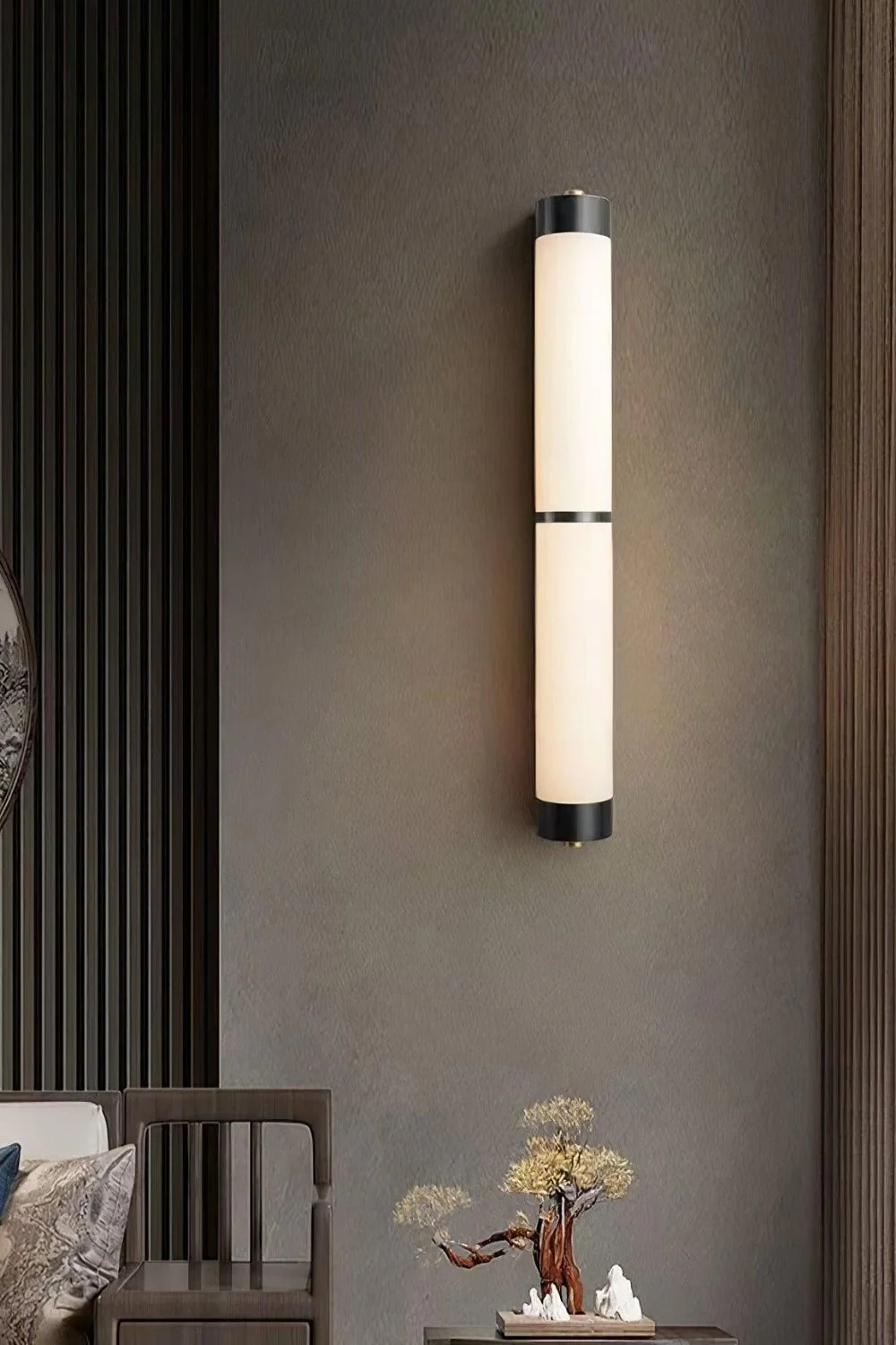 Cylindra Alabaster Brass Wall Light - Image 6