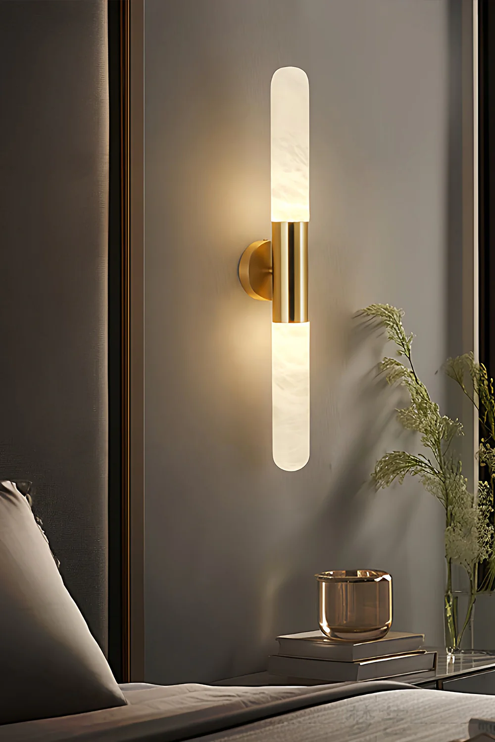 Double-Headed Alabaster Wall Lamp - Image 2