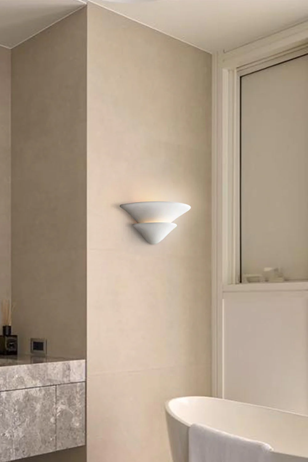 Double-layer Inverted Plaster Wall Lamp - Image 14
