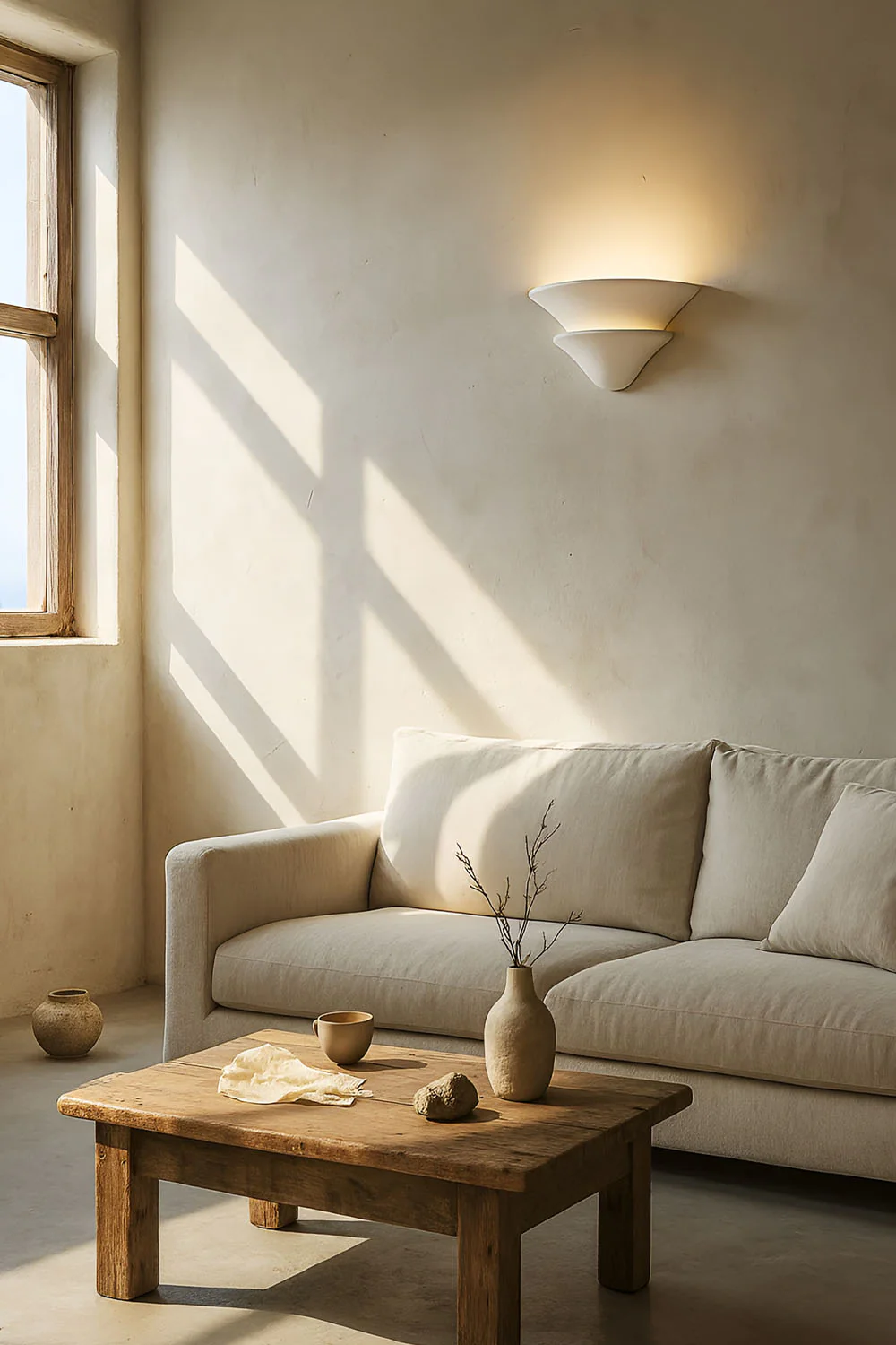 Double-layer Inverted Plaster Wall Lamp - Image 2