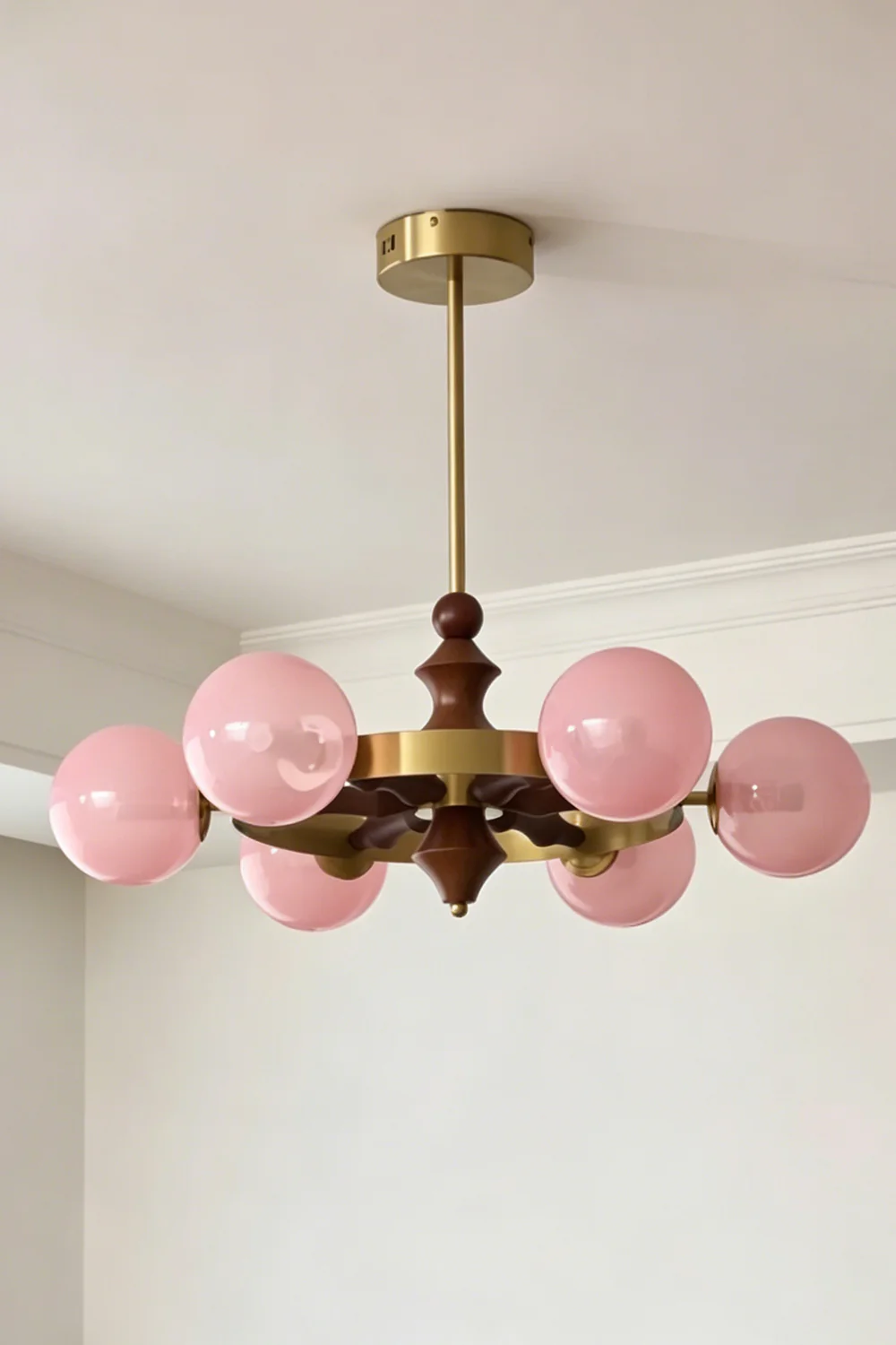 Elysian Circlet Wood & Glass Chandelier - Image 12
