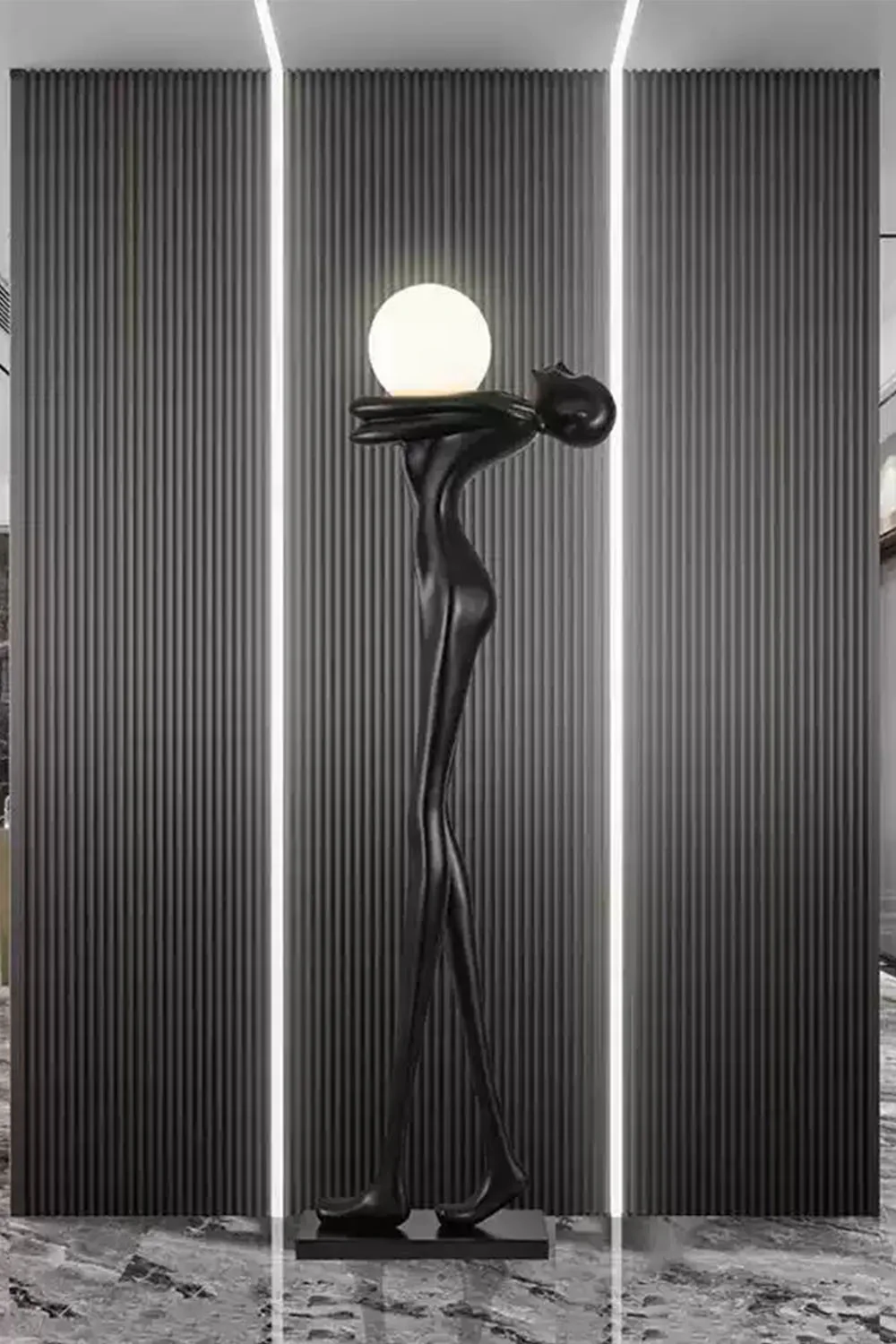 Embrace Ball Sculpture Floor Lamp - Image 3
