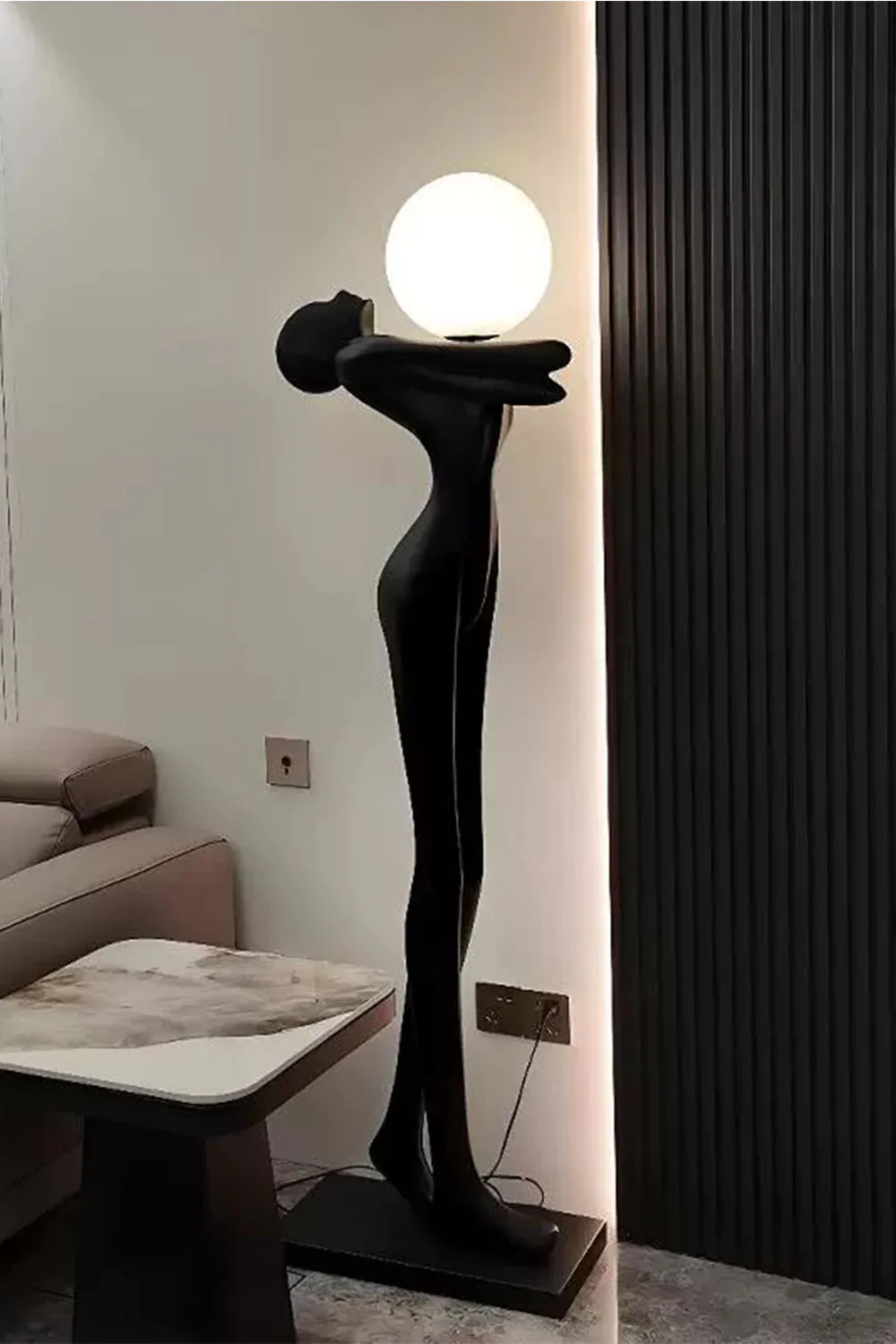 Embrace Ball Sculpture Floor Lamp - Image 8