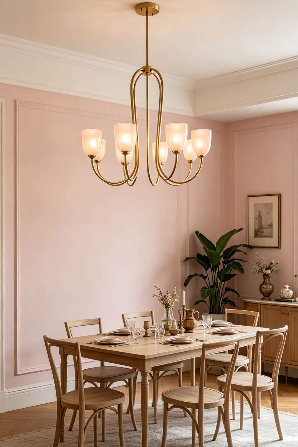 Ethereal Floret Lacquer Chandelier - Image 8