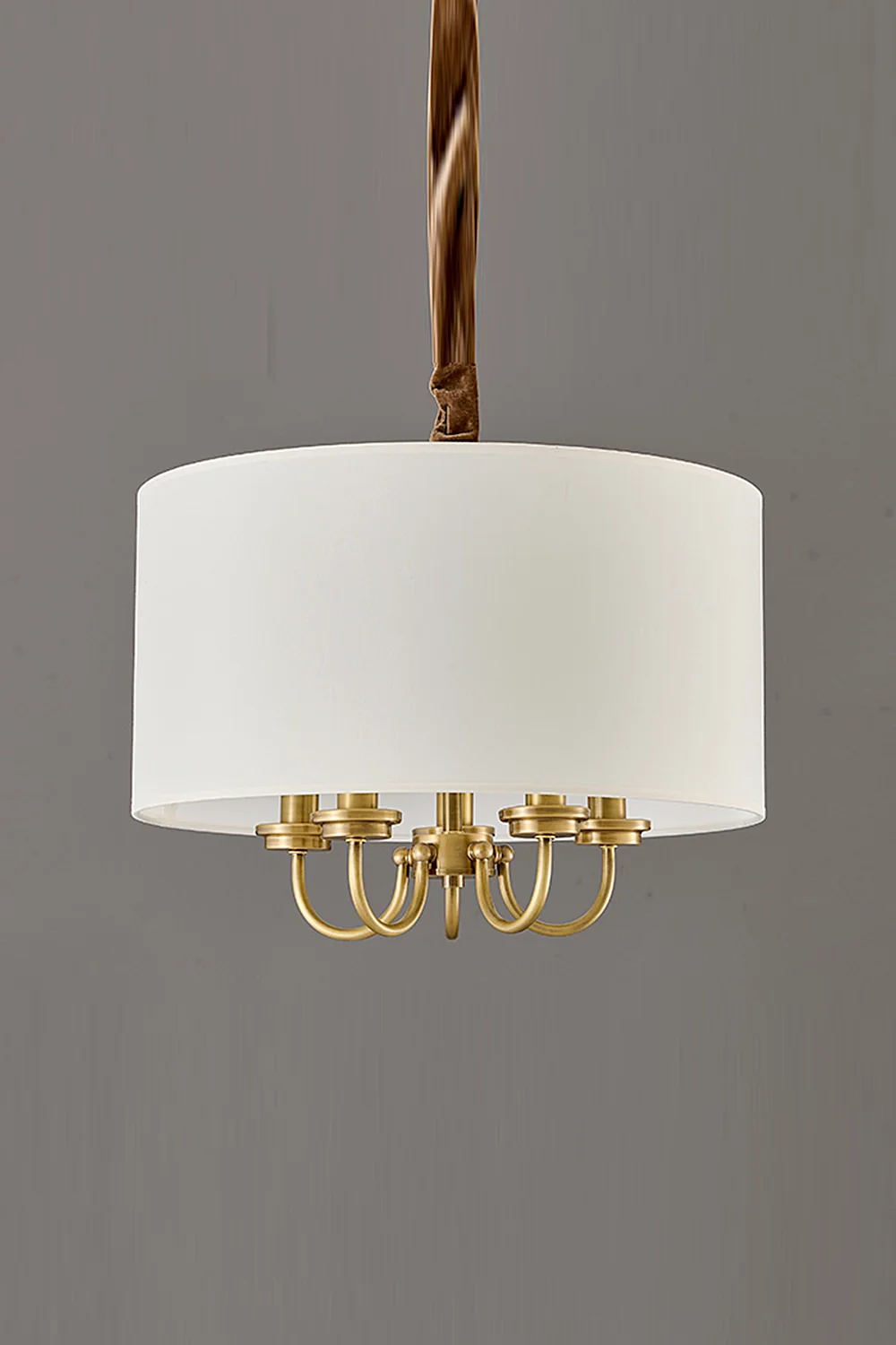 Fabric Cylindrical Pendant Lamp - Image 8