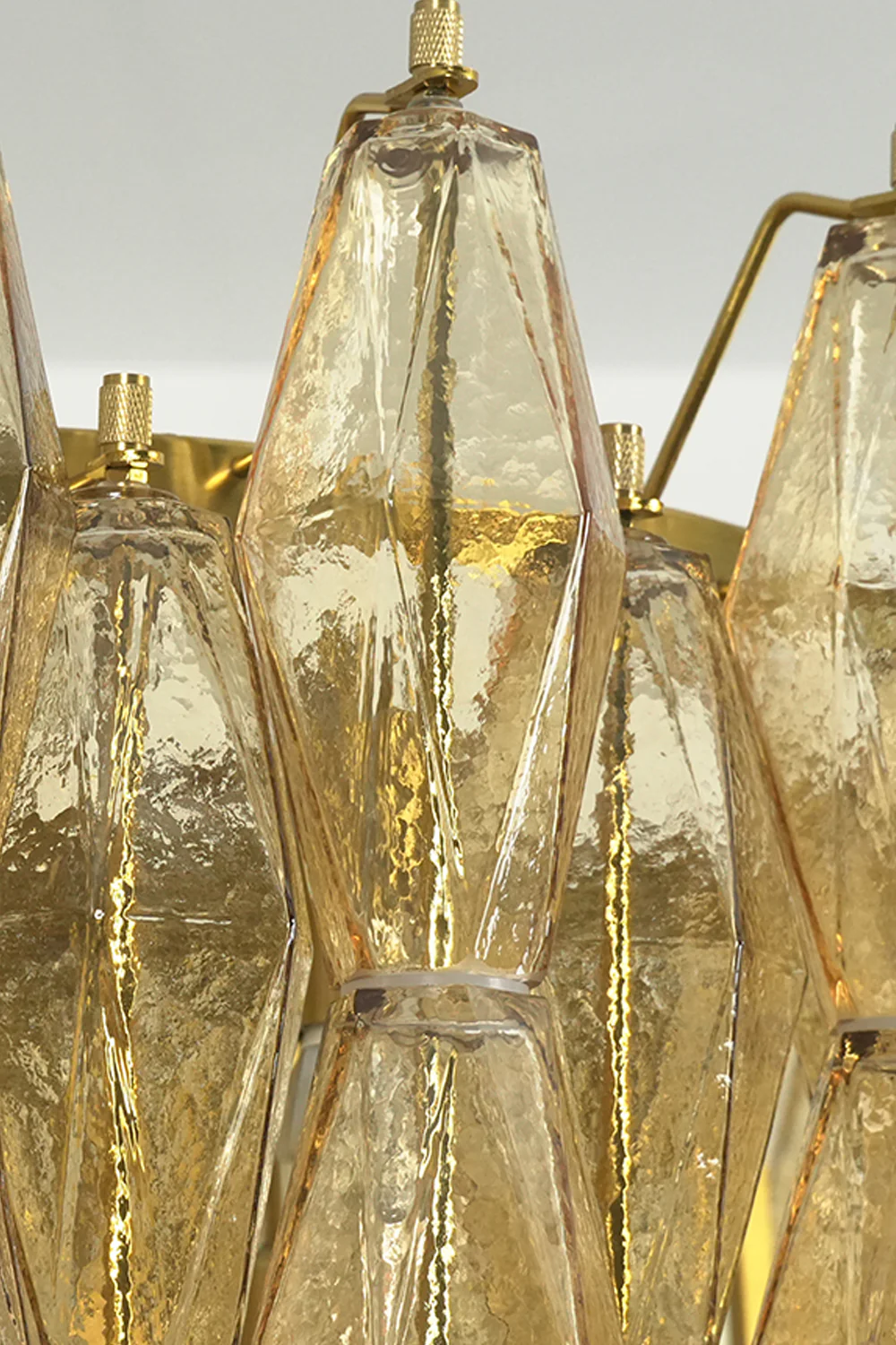 Faceted Amber Drum Sorrento Chandelier - Image 11