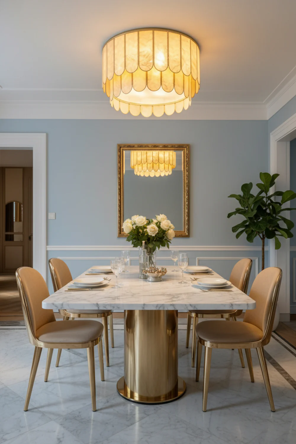 Faceted Shell Bloom Ceiling Light - Image 2
