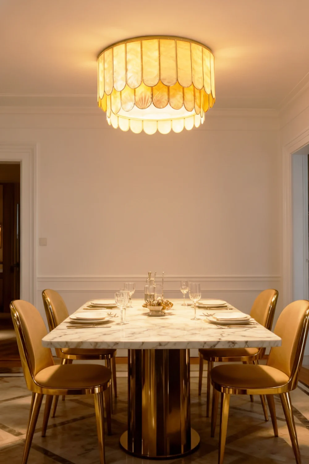 Faceted Shell Bloom Ceiling Light - Image 6