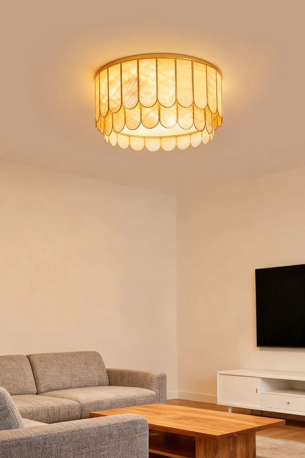 Faceted Shell Bloom Ceiling Light - Image 9