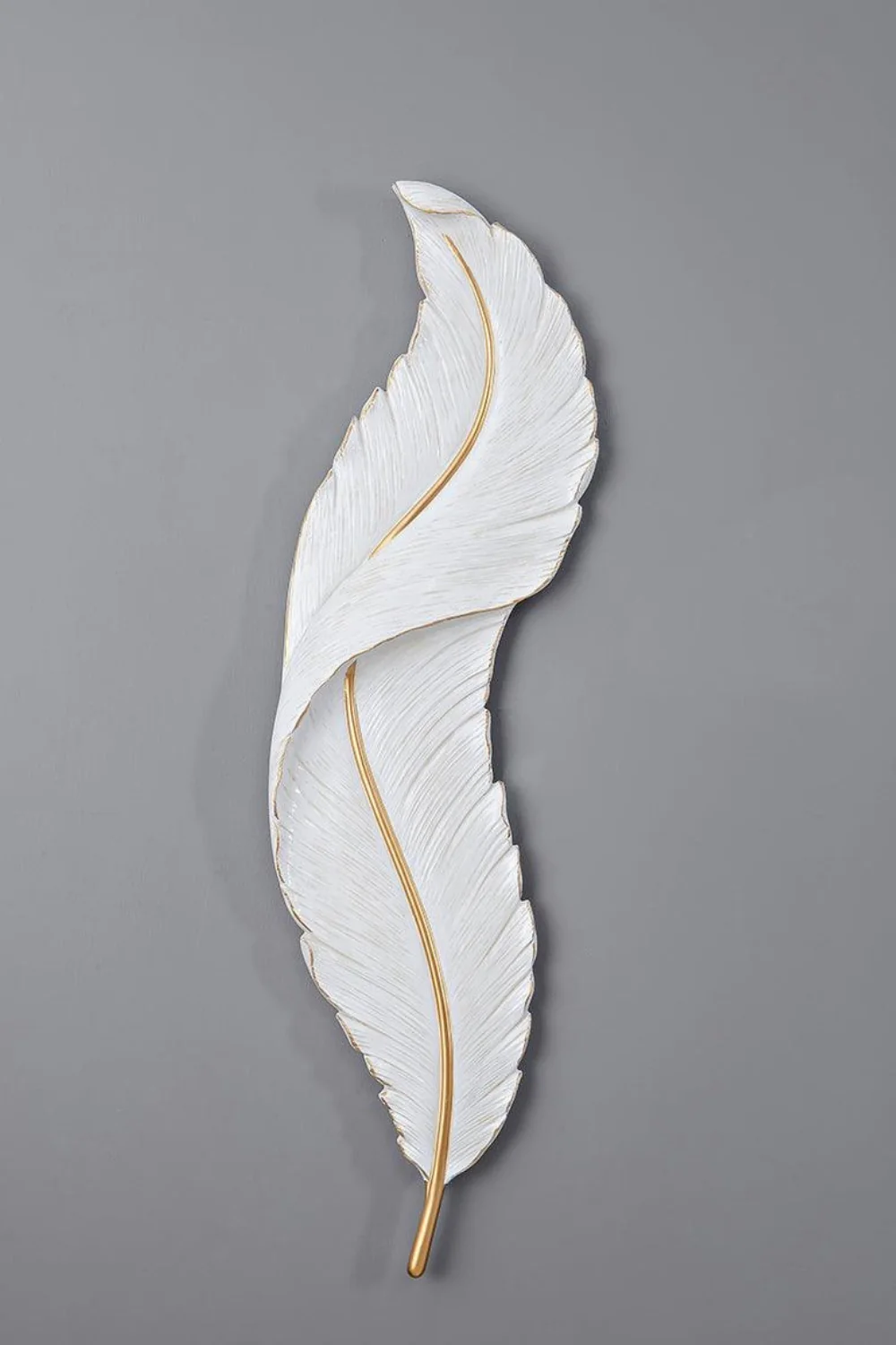 Modern White Gold Feather Wall Lamp - Image 20
