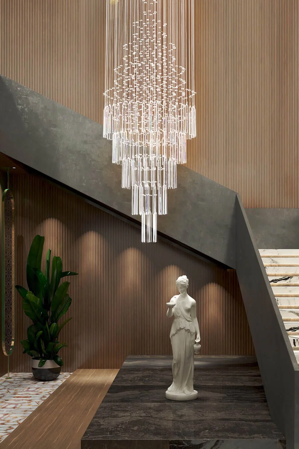 Floating Castle Raindrop Crystal Chandelier - Image 4