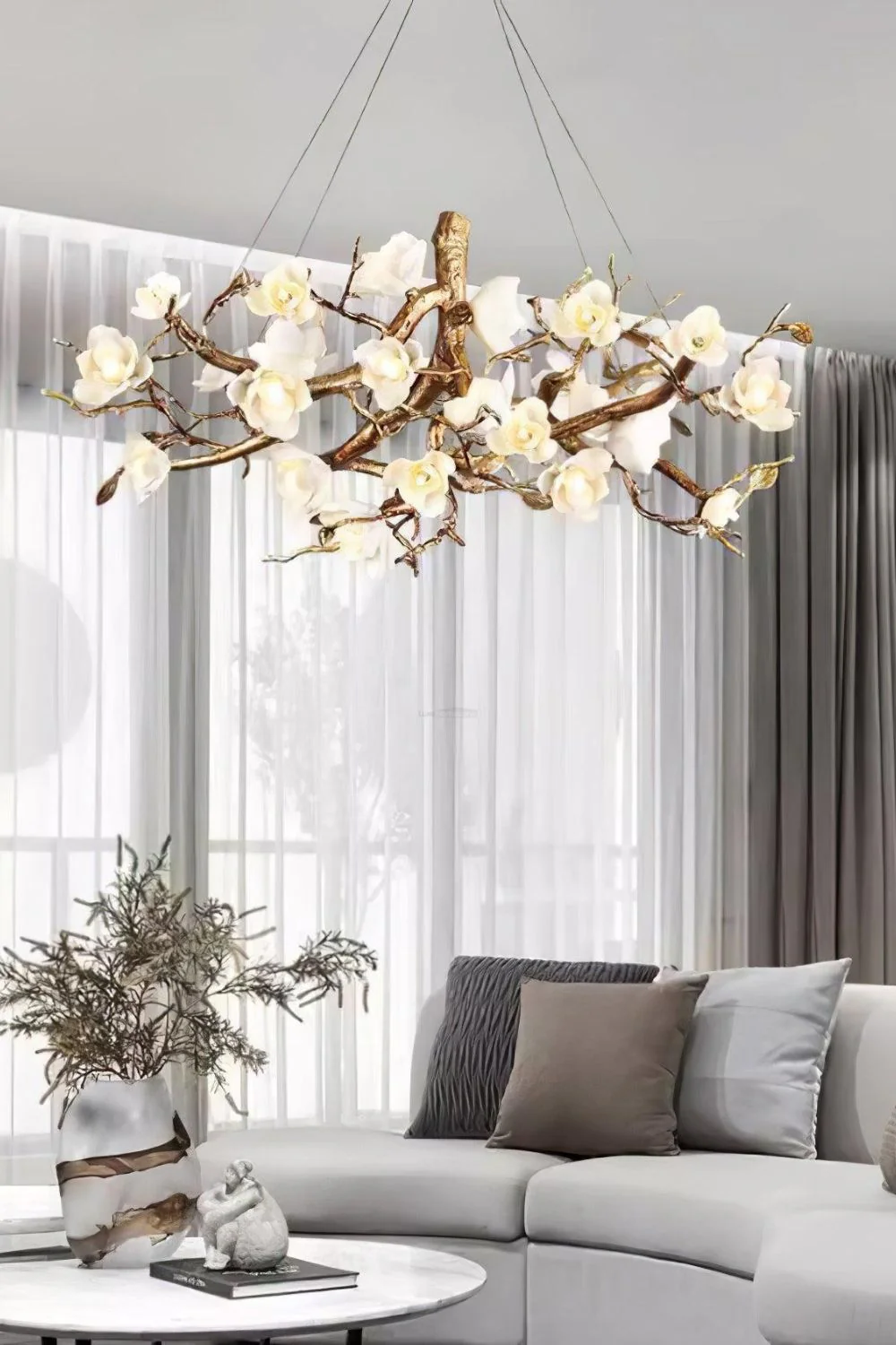 Floral Branch Chandelier - Image 4