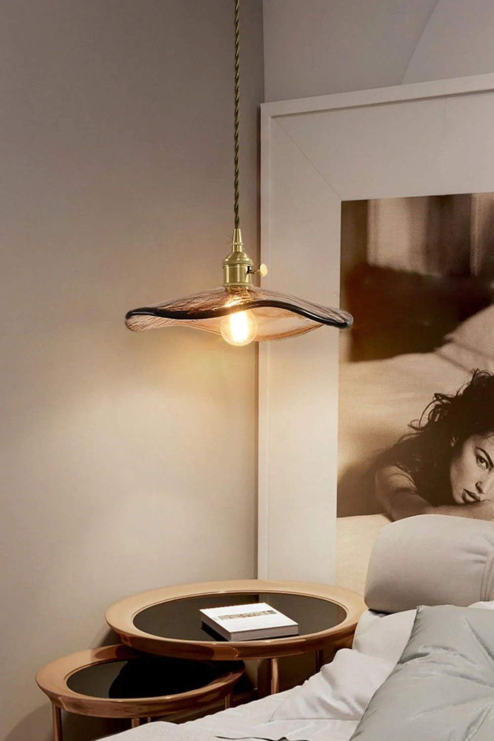 Flower Petal Glass Pendant Light - Image 2