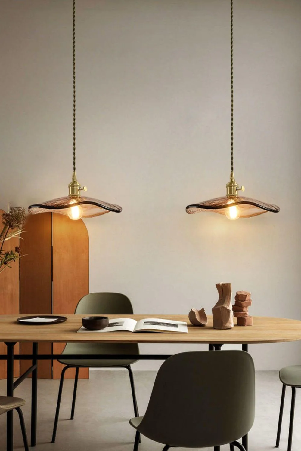 Flower Petal Glass Pendant Light - Image 4