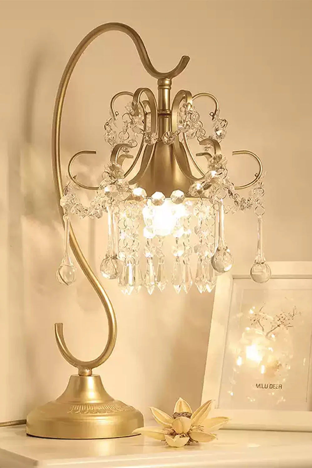 French Crystal Table Lamp - Image 3