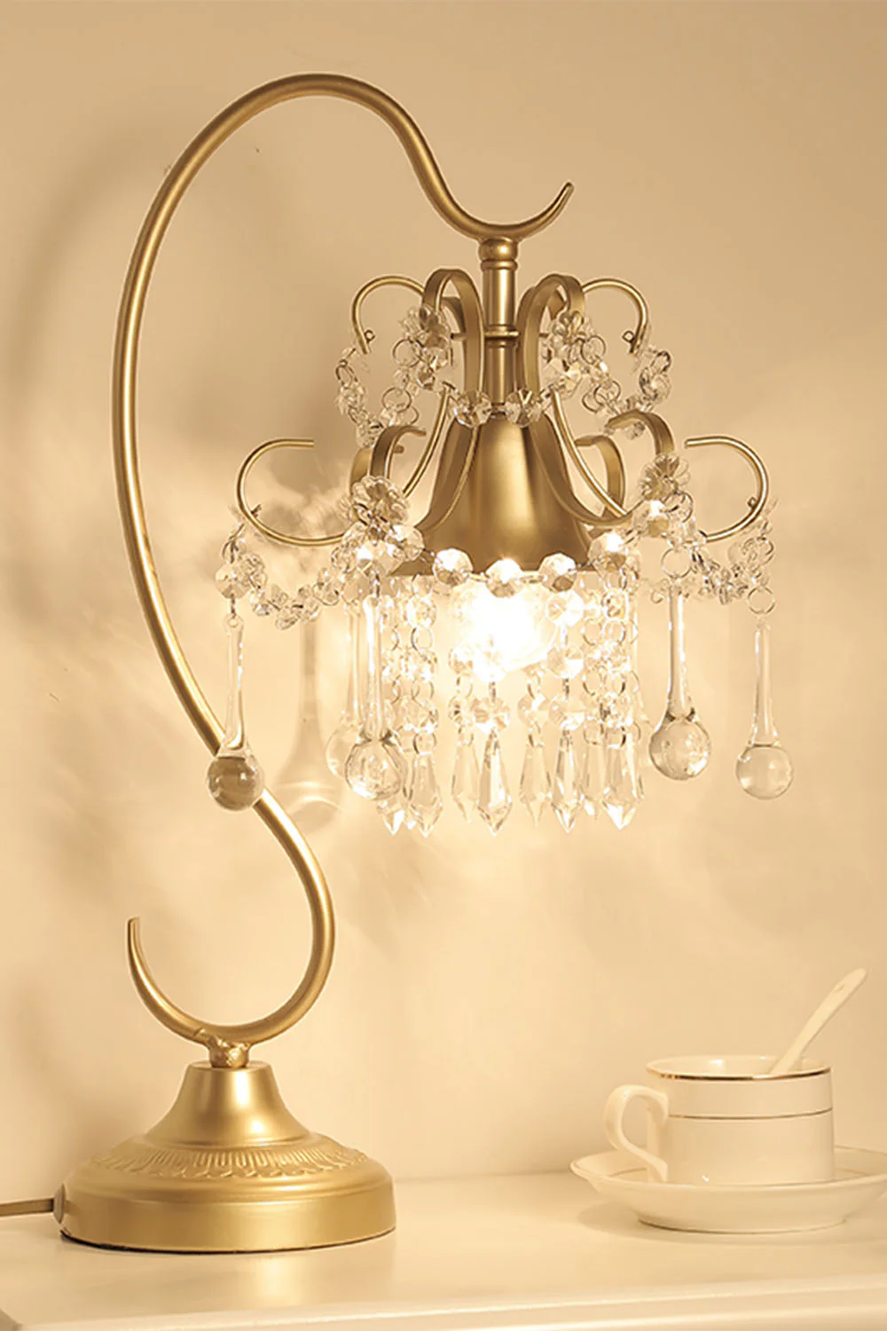French Crystal Table Lamp - Image 4