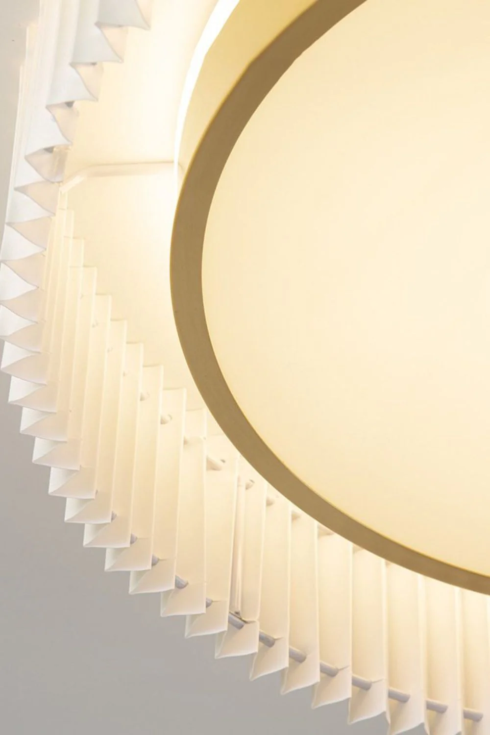 Round French Pastoral Pleated Fabric Ceiling Lamp - Image 17