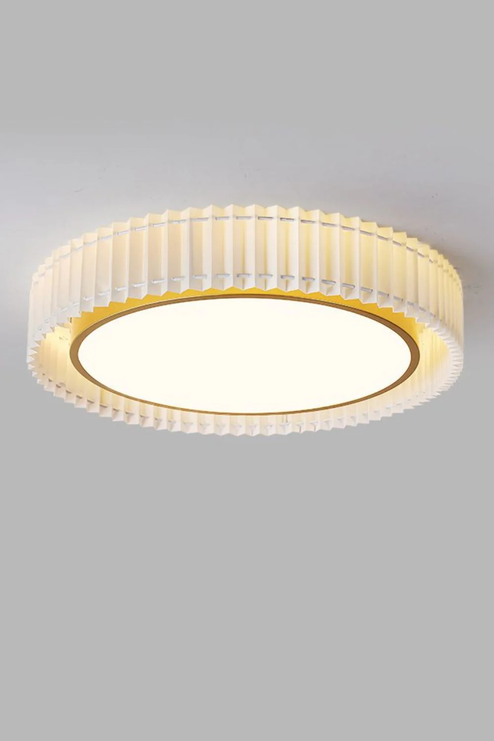 Round French Pastoral Pleated Fabric Ceiling Lamp - Image 19