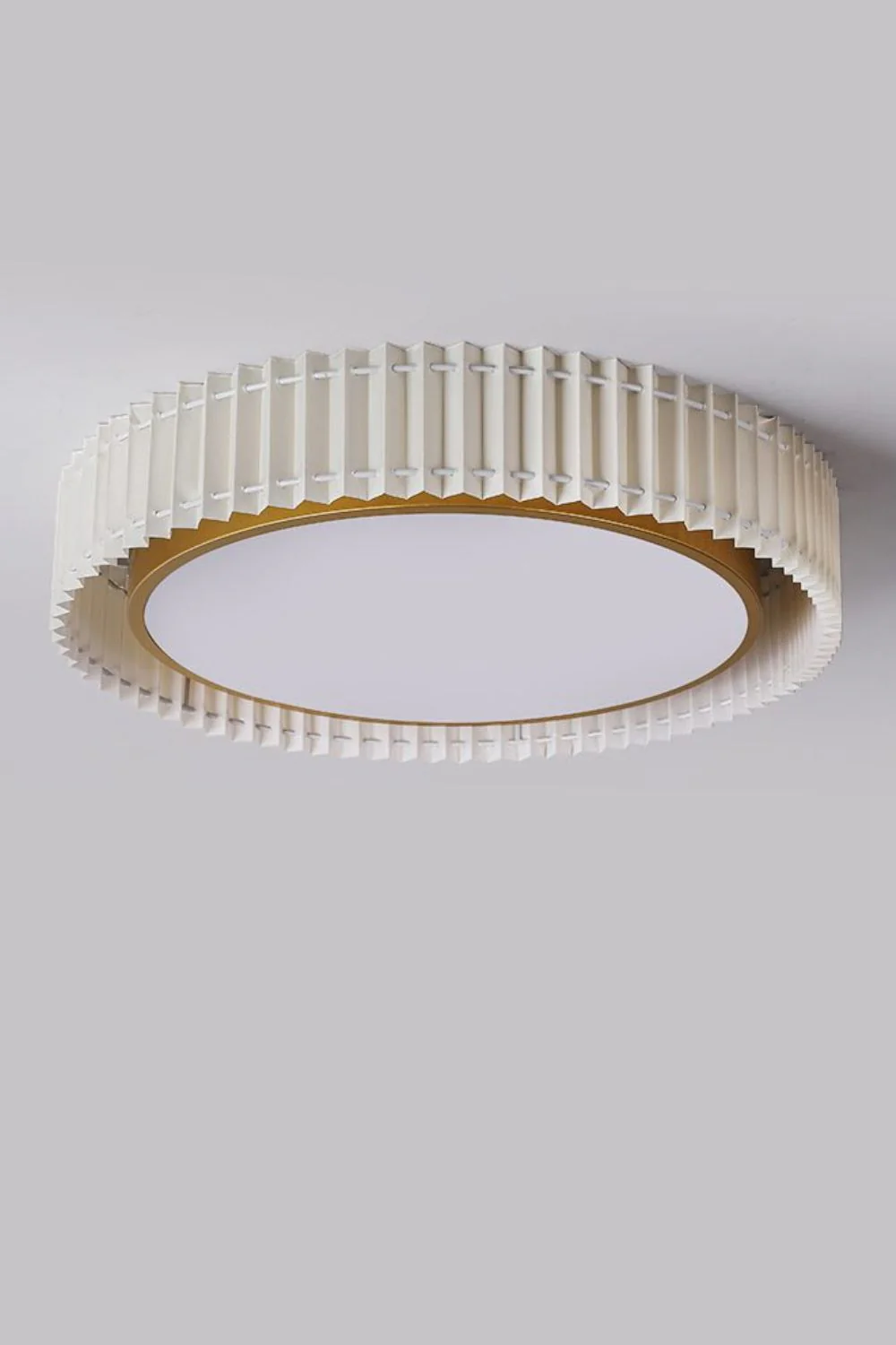 Round French Pastoral Pleated Fabric Ceiling Lamp - Image 20