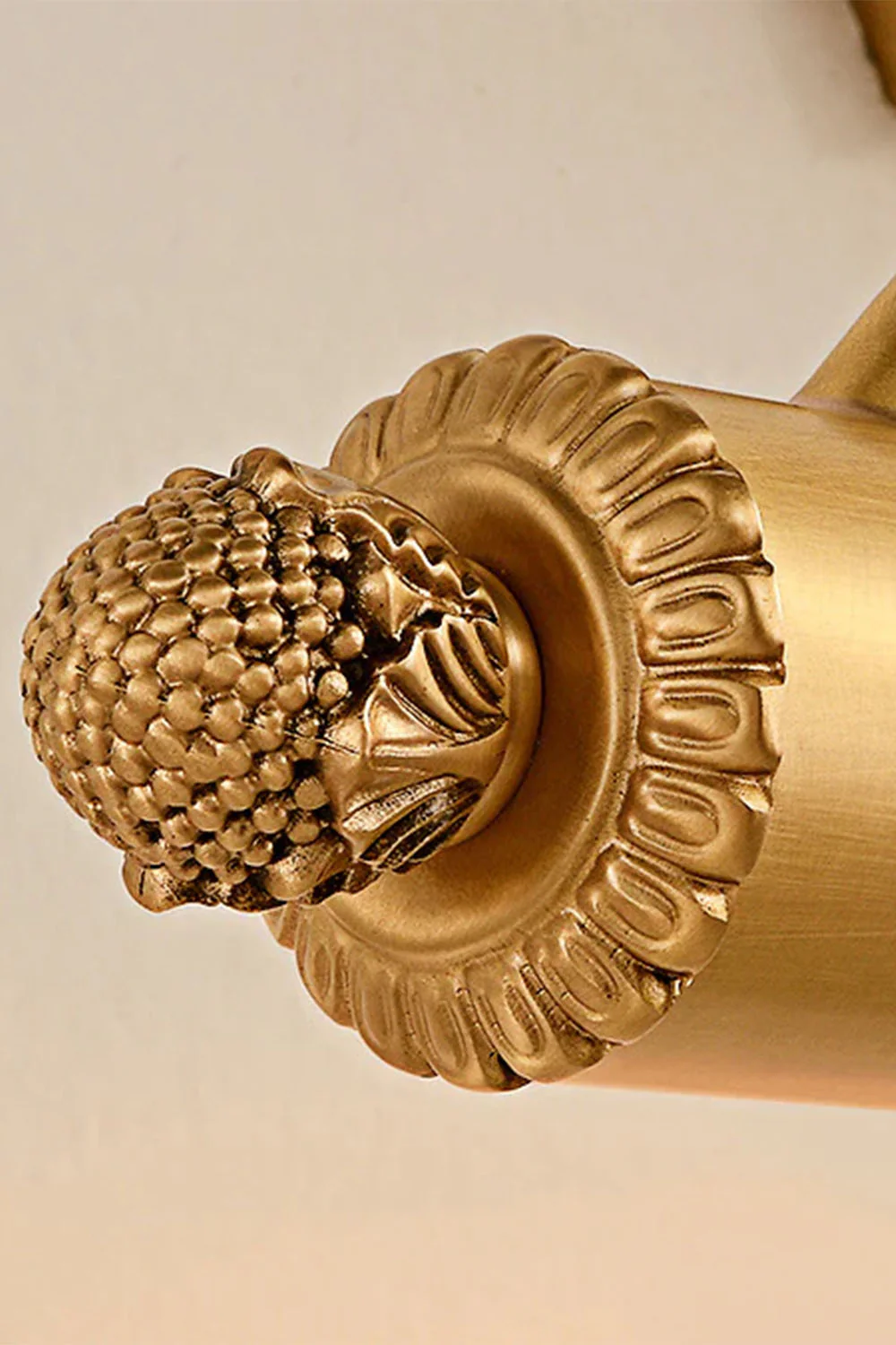 French Retro Cylindrical Copper Wall Lamp - Image 11